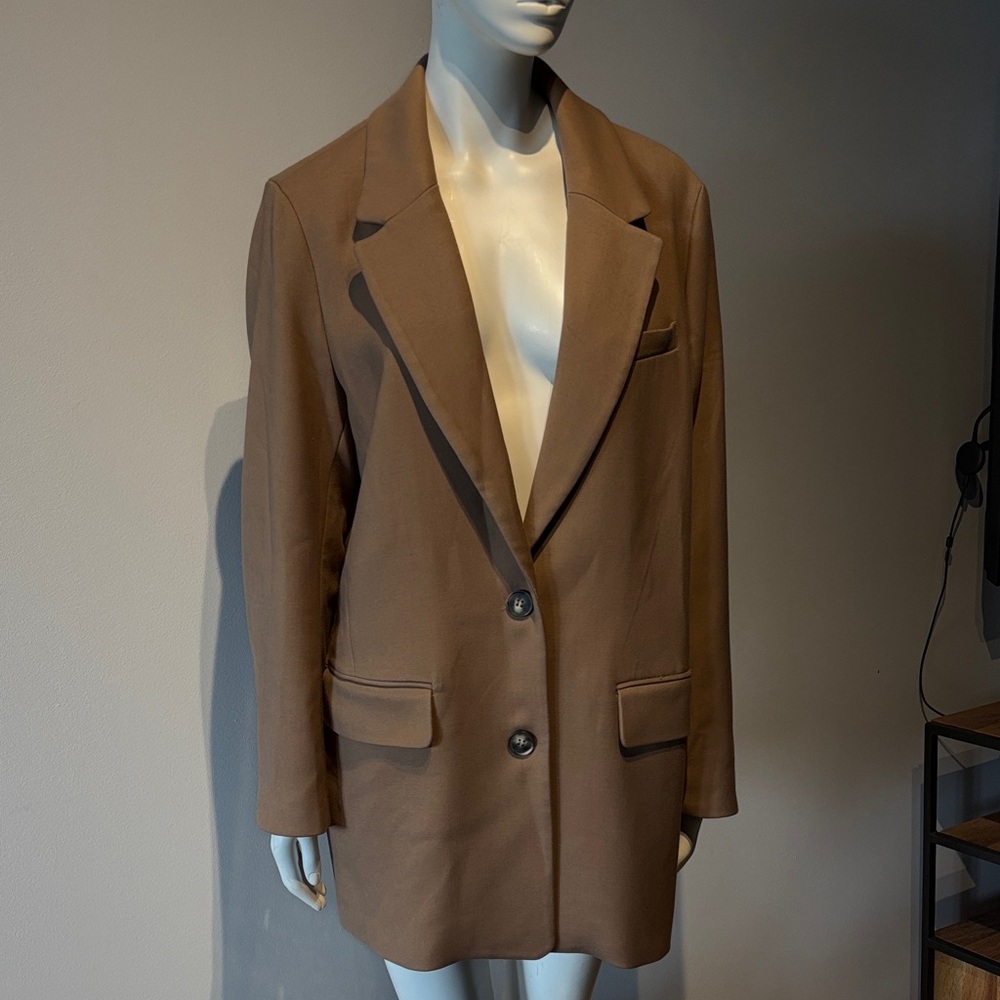 Women's Tan Blazer Coat